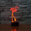 Creative 3D Flamingo Night Light 16 Colors Changing USB Power