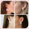 Tondiamo 6 Pairs Coquette Bow Earrings for Women, Pink Bow