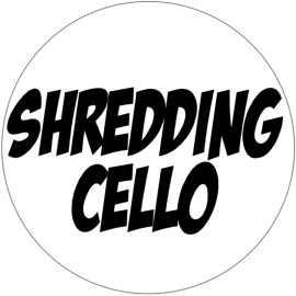 Kiwi Gifts Shredding Cello - 3 Pack Circle Stickers 3" x 3" - Music Musician Band