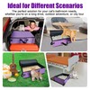 Upgraded Portable Cat Travel Litter Box with Zipped Lid &