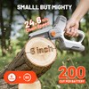Litheli 6-Inch Mini Chainsaw Cordless, 20V 2.0Ah Battery Powered Handheld