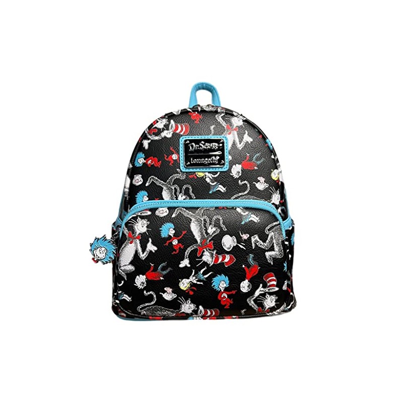 Loungefly Dr Seuss Cat in the Hat AOP Double Strap