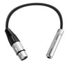 Devinal XLR Female to 1/4" Female calbe, 3 Pin Female to 6.35mm Socket Audio Cord, XLR Jack to TS/TRS Quarter inch Adapter Connector Converter Metal Construction