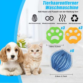 Pack of 12 Pet Hair Remover Washing Machine, Reusable Pet Hair Remover, Cat Hair Remover, Dog Hair Removal, Lint Balls Washing Machine for Dog Hair and Cat Hair Remover Washing Machine