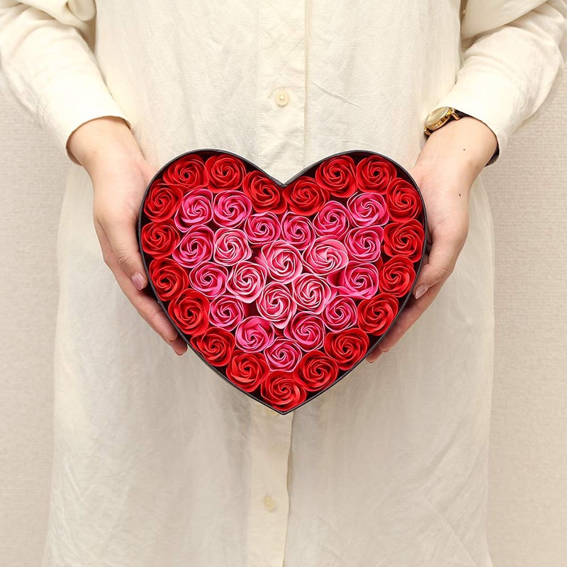 Q-FLA 781490 Soapflower Bath Solution, Heart Box, RE, Red, Gift,