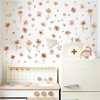 Small Boho Flowers Wall Sticker Cute Floral Leaf Wall Decal