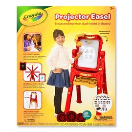 Projector Easel, Plastic Art Station for Young Children, Ages 3+ - These Accessories Include Markers, Chalk, Magnetic Letters and Numbers, and an Eraser
