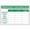 V Safety Emergency Information Sign - 300mm x 200mm -