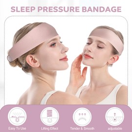 spacemor Face Lift Band, Forehead Lifting Strap, Comfort Forehead Pressure Belt Suit for Day and Night