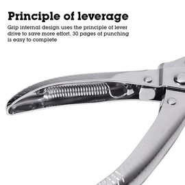 Henniu Alicates para perforar ojales Perforadora multifunción con 100 piezas de ojales de metal Perforadora manual Herramienta de prensa Ojales Máquina Herramienta de apertura de orificios para ojales