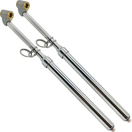 Semi Truck Tire Pressure Gauges. 10-150 Psi. Heavy Duty Commercial Air Pressure Gauge for Professional Tractor Trailer Drivers. Perfect for a Long Reach RV Tire Gauge, Dually and Car. 2 Gauges.