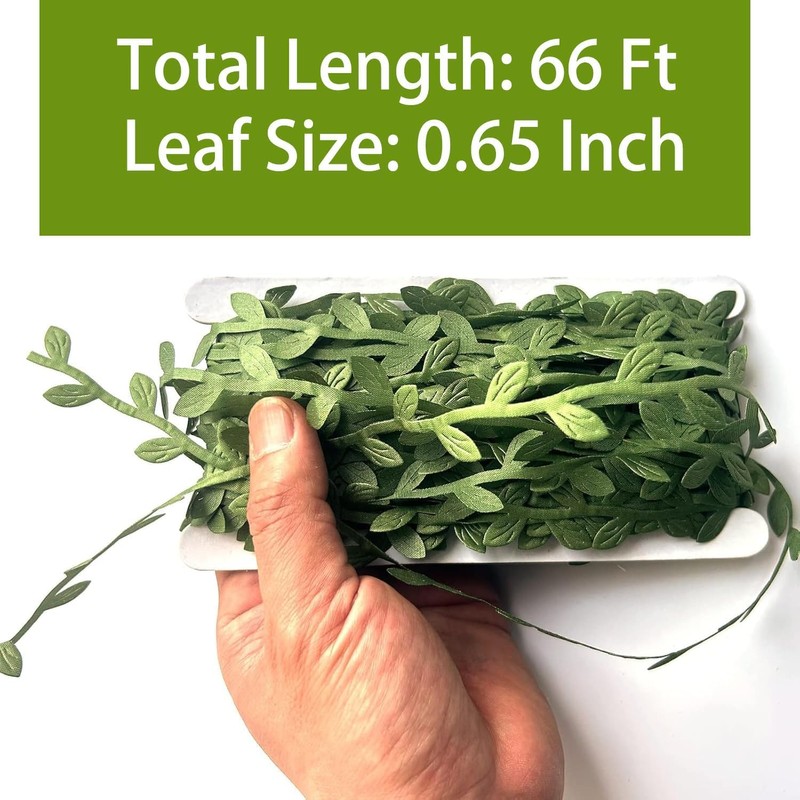 Brampton 2 Pcs 20m Fake Vines,Artificial Leaves,Fake Ivy,Halloween,Wedding