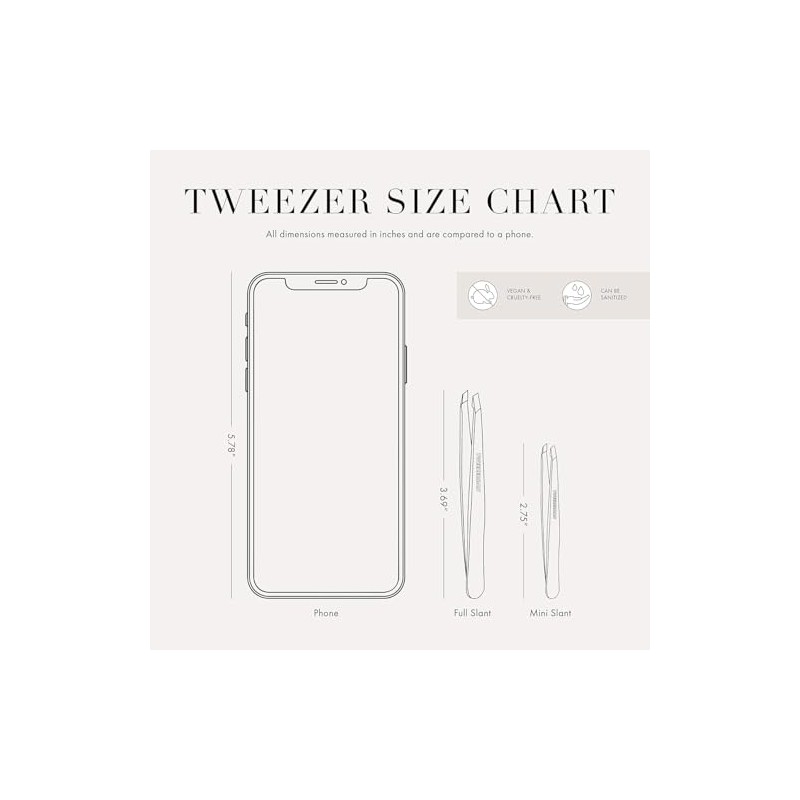 Mini Pinza de cejas para viajes de Tweezerman, obliqua Clásica