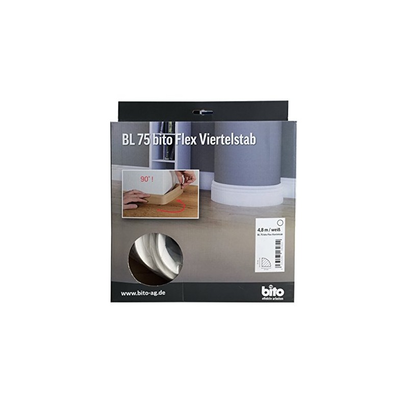 Flexible Skirting Board, Bendable Flooring Board, Quarter Bar Profile, 15