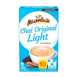 Mumbai Té Chai Mumbai Instantáneo Light 6 Sobres, 84 Gramos