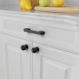 Amerdeco 10 Pack Oil Rubbed Bronze Cabinet Pulls 3.75 Inch(96MM) Hole Centers Kitchen Cabinet Handles Cabinet Hardware Cupboard Handles Drawer Pulls ZH0062