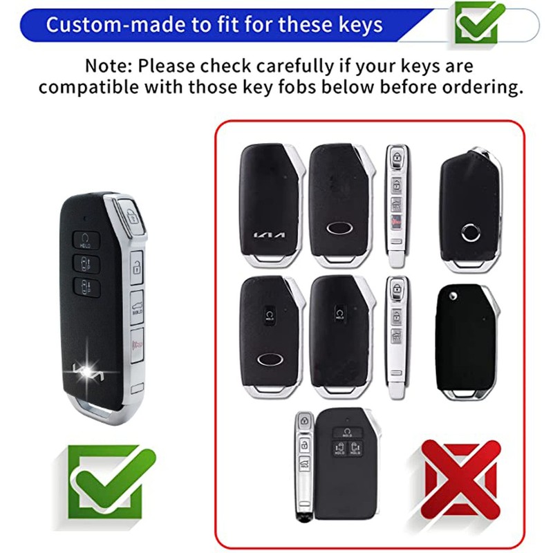 WENHENI for KIA Key Fob Cover Key Fob Shell with