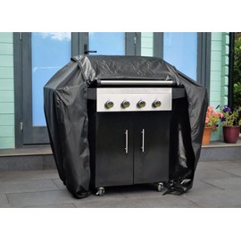 Speedwellstar Premium Waterproof BBQ Cover 145x120x70 cm Large Barbecue Breathable Quality Fitted Protection Dual Hood Two Zips