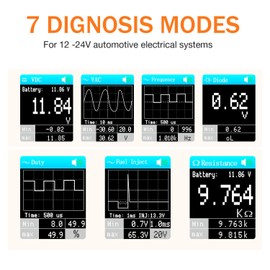 KZYEE KM50 Power Circuit Probe Kit, Automotive Circuit Tester with AC DC Current Resistance Circuit Tester Fuel Injector Testing (Digital Voltage Tester/Multimeter/Short Finder/Battery Tester)