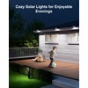 4 Pack White Solar Powered Gutter Lights Outdoor Decorative Waterproof