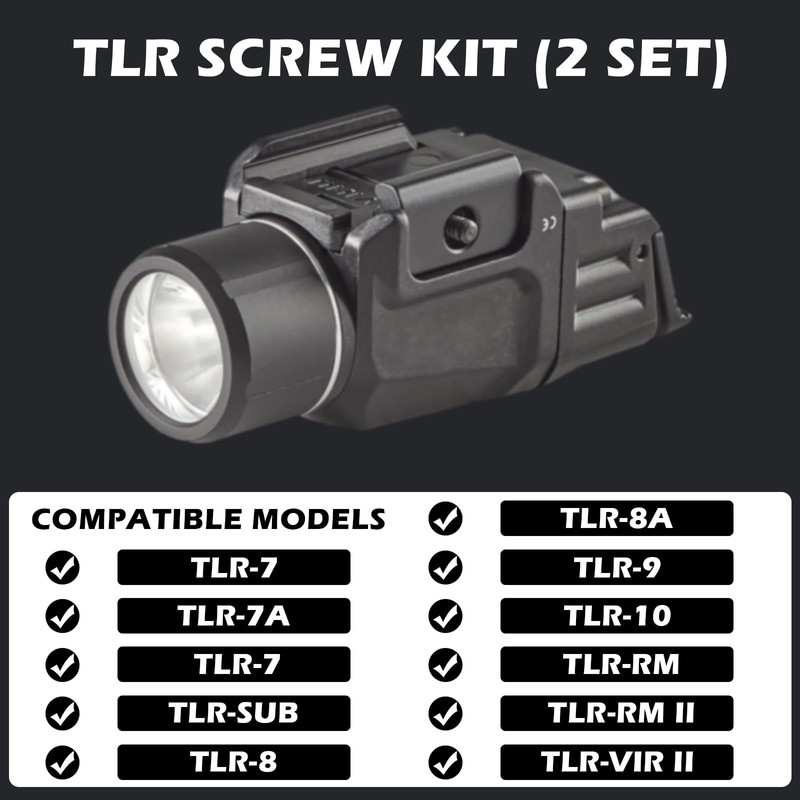 TLR Screw Kit (2 Set) Compatible with StreamLight TLR-7, 7A,