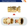 cuteDIY Garden Hose Connector 3/4 Inch GHT Solid Brass Male