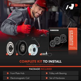 A-Premium A/C Compressor Clutch Kit Compatible with Nissan NV200 2.0L 2013-2021, with 6-Groove Pulley