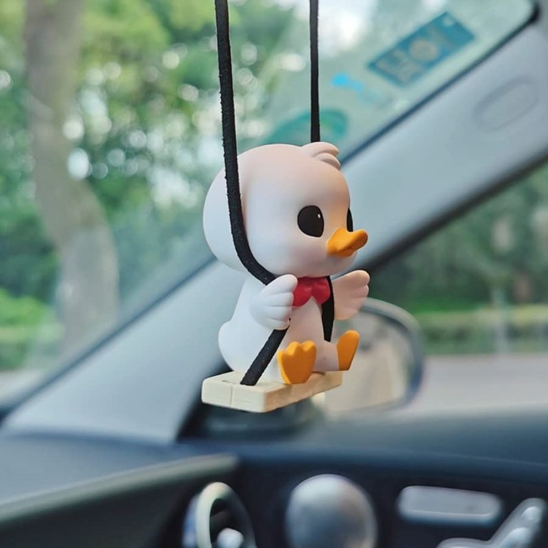 Swing Duck Car Hanging Ornament Cute Swing Duck Car Rear