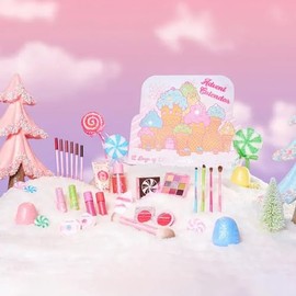Beauty Creations - Calendario De Adviento 12 Días, Candy Land, Set De Maquillaje y Cuidado Personal, Incluye Paleta, Rubores, Brochas, Labial y Acceso