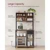 VASAGLE Bakers Rack with Charging Station, Coffee Bar with Adjustable