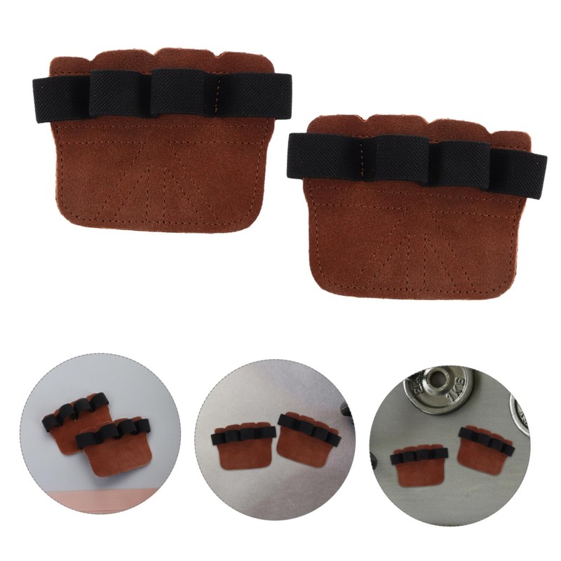 Sosoport Grip Pads for Weightlifting Durable Fake Leather Workout Gloves
