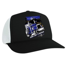 Diesel Life Poly MESH Foam Trucker Cap (HammerDown) Black W/White