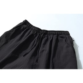 JIEFULL Men's Pirate Shorts- Renaissance Costume Trousers- Medieval Retro Pants -Viking Shorts(Black,XL)