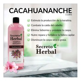 Shampoo Anticaída Y Regenera Cacahuananche Secreto Herbal 1l                                                                                          
