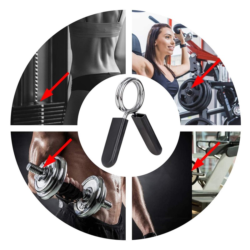 PAMASE 6 Pack 1 inch (25 mm) Barbell Clip Clamps-Dumbbell