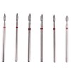 MZCMSL 6 brocas limpiadoras de cutículas de diamante en forma