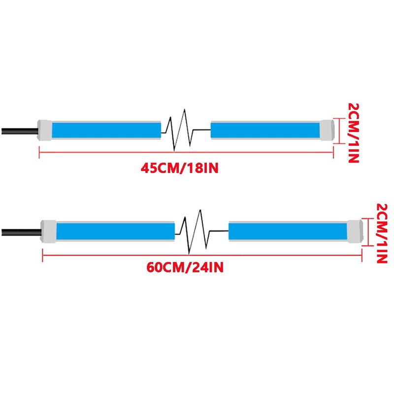 LED Light Strips, Riloer 2pcs 12V Car Headlight LED Strips