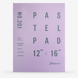 Jackson's : Pastel Paper : Pad : 165gsm : 20 Sheets : Assorted Colours : 12x16in (APX.30x41cm)