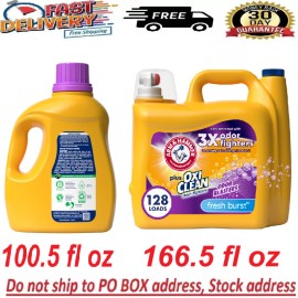 ARM & HAMMER Plus OxiClean Odor Blasters Liquid Laundry Detergent, Fresh Burst