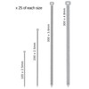 Haus Projekt Cable Ties 100 Pack Black, Mixed Size Assorted