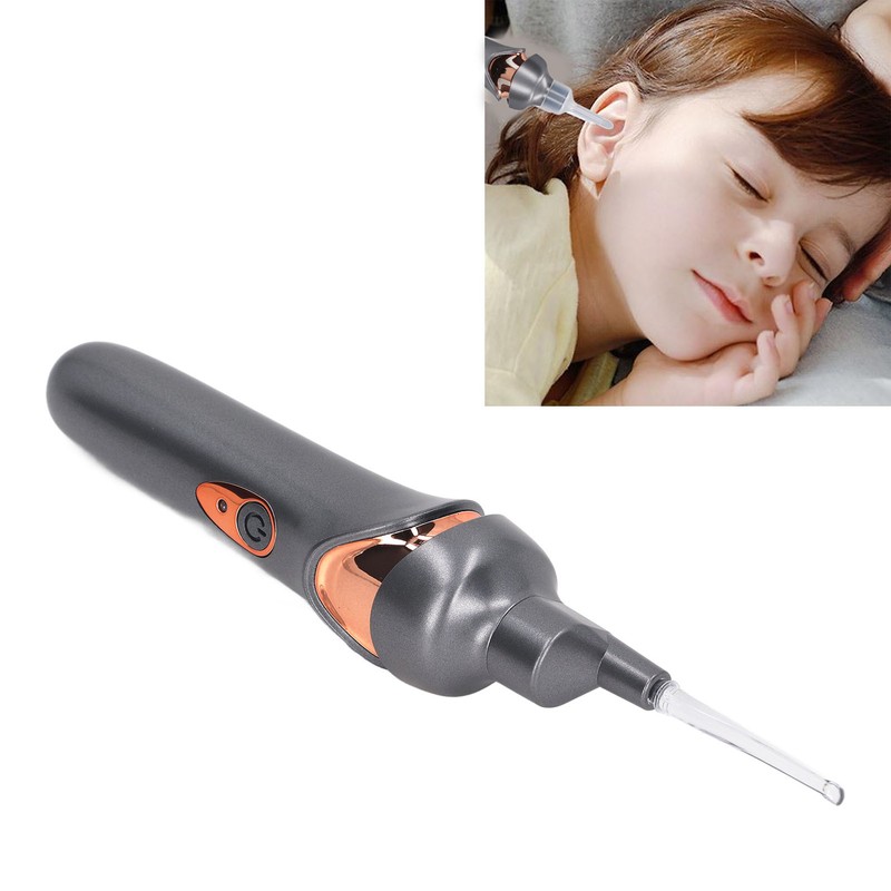 Electric Ear Vacuum Cleaner with LED Light Soft Tip USB