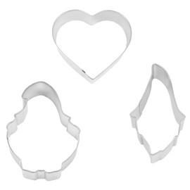 R&M International 5143 Valentine's Day Gnomes and Heart 3-Piece Cookie Cutter Set