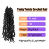 10 Inch 10 Packs Yanky Twist Crochet Hair Pre-twisted Natural