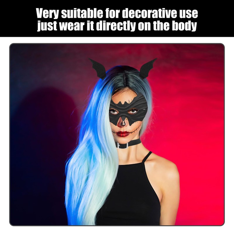 NIDHFG 1 Piece Bat Mask, 2 Piece Hairpins And 1