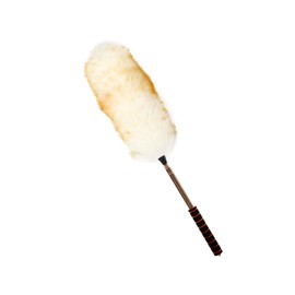 iHUFeather Lambs Wool Extendable Household Cleaning Duster 64" Wall Duster Cleaner with Stainless Steel Long Handle and Extension Pole for Cleaning High Ceiling Fan Interior Roof, Yellow&White