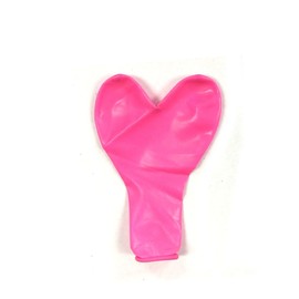 Allydrew 7 Inch Heart Shaped Metallic Latex Balloons (10 pack), Pink