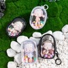 Clear Figures Display Bag, Portable Figures Storage Bag with Keychain,