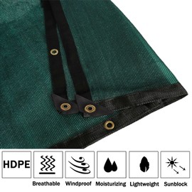 90% Green 6 ft X 14 ft Heavy Duty Shade Mesh Tarp Shade Cloth Taped Edge with Grommets for Outdoor Plant Cover Patio Tomatoes Barn Kennel Greenhouse