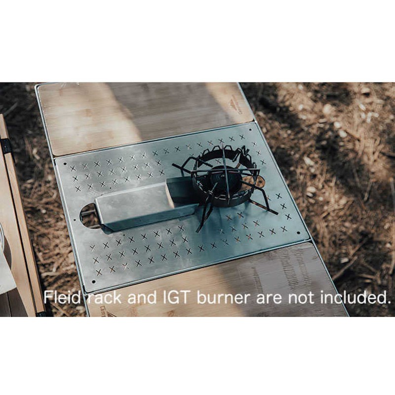 Campingmoon IGT Grill Table Stainless Steel w/Storage Bag w/o Removable