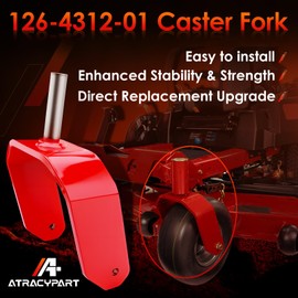 ATRACYPART Caster Fork for Exmark & Toro, Compatible with Exmark Radius E/S/X, Toro TimeCutter HD/Titan/Z Master 2000/4000, Replaces #126-4312-01, Front Caster Wheel Yoke for Zero Turn Lawn Mowers